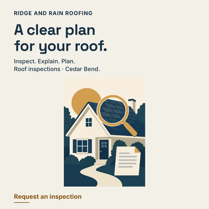 Ridge and Rain Roofing ad — Square (1:1)